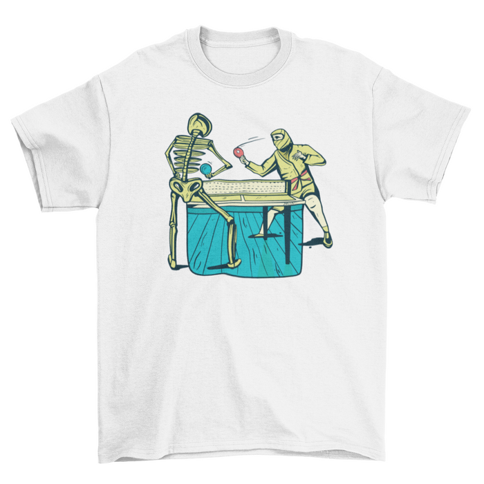 Table Tennis Skeleton T-shirt