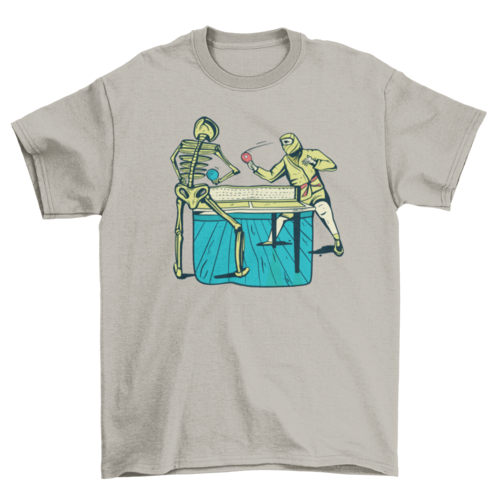 Table Tennis Skeleton T-shirt