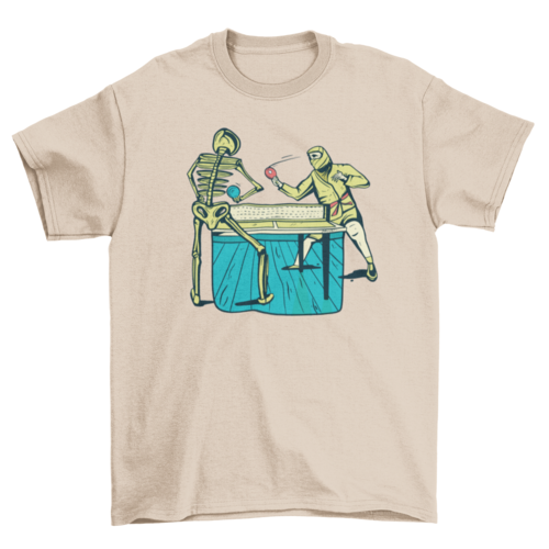 Table Tennis Skeleton T-shirt