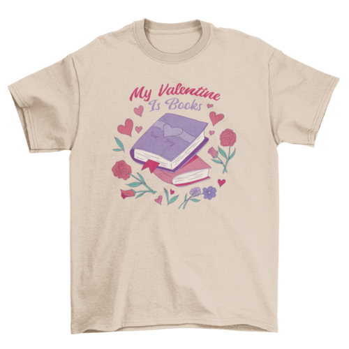 Valentine's day books t-shirt